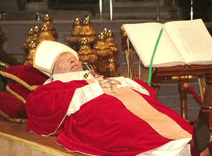 La sepoltura di Karol Wojtyla